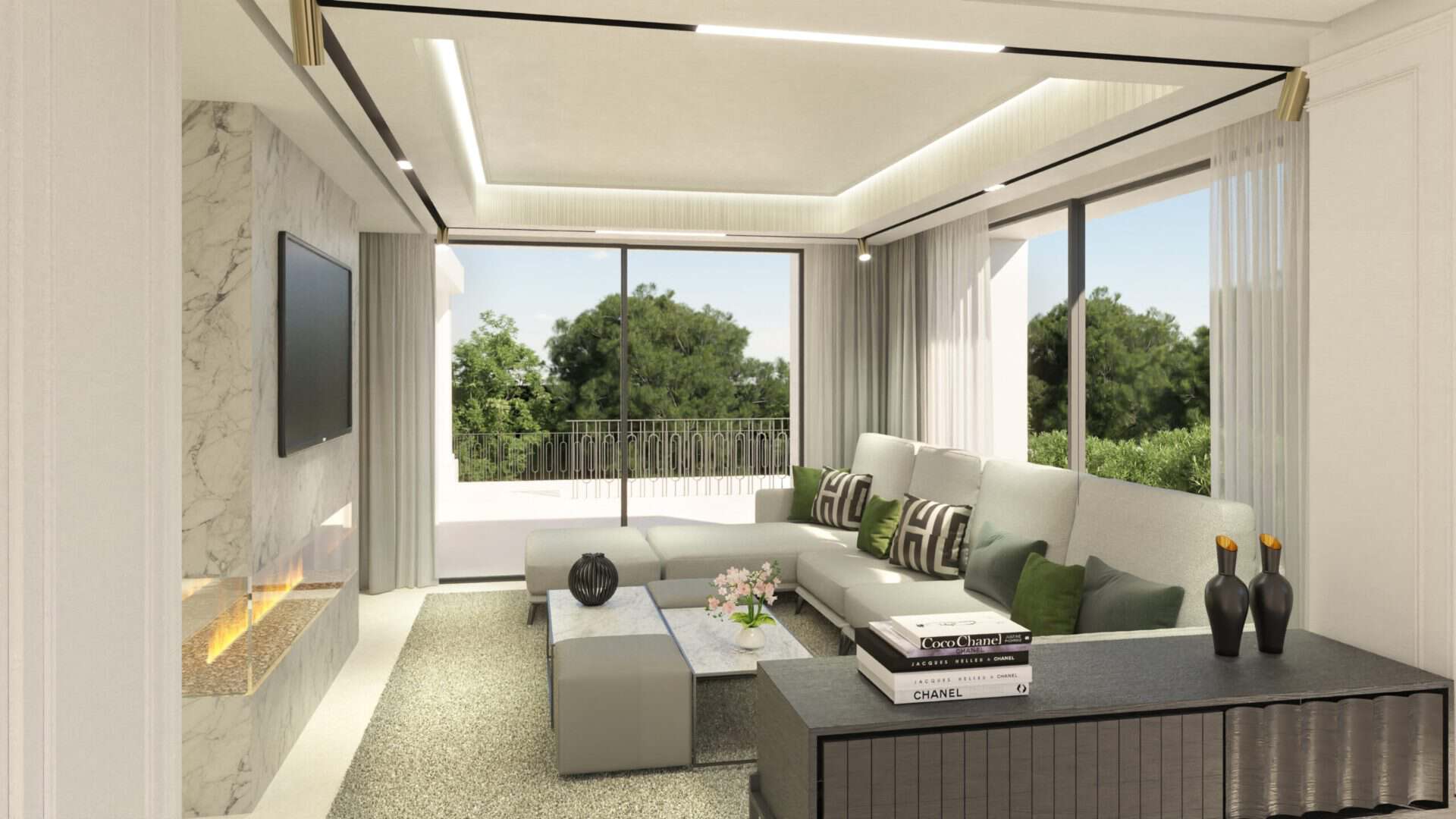 Villa Rosini en Sierra Blanca, Marbella - interiorismo de Alfonso Castellón